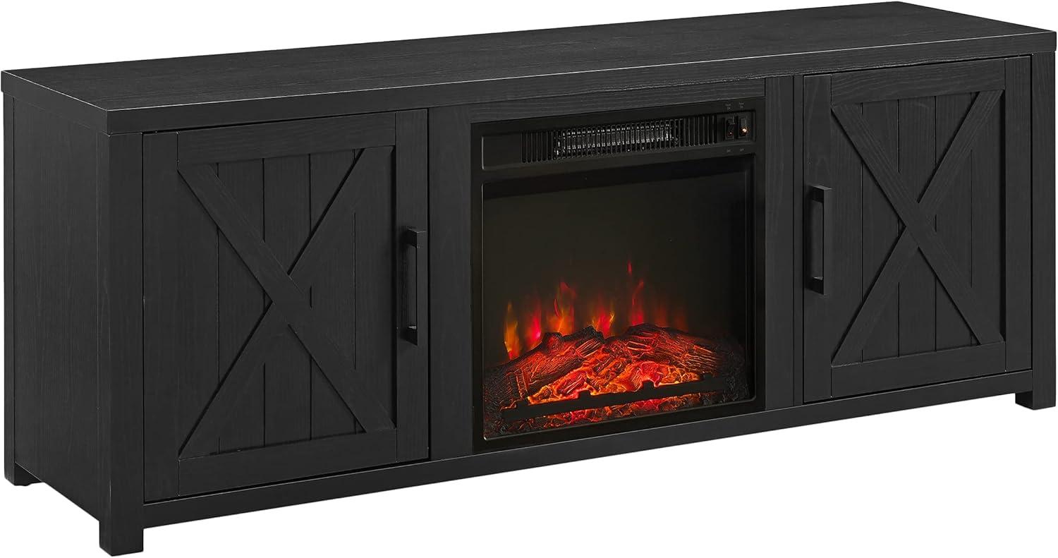 58" Gordon Low Profile TV Stand for TVs up to 65" with Fireplace Dark Walnut - Crosley