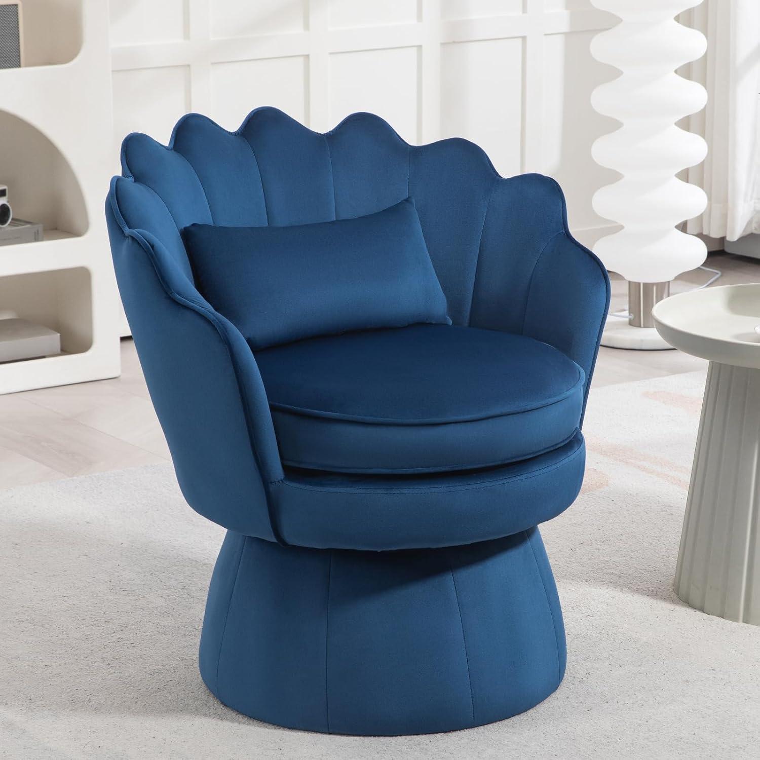 House of Hampton® Upholstered Velvet Swivel Barrel Accent Chair (Set of 2)