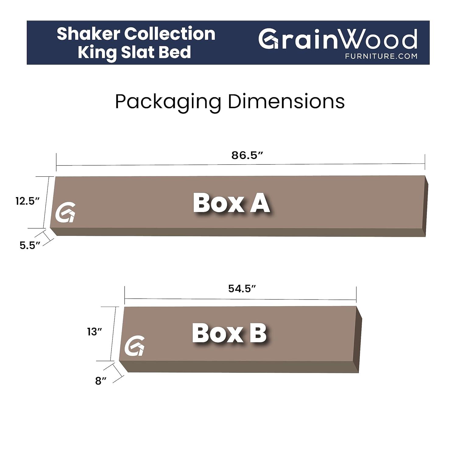 Shaker Solid Wood Slat Bed