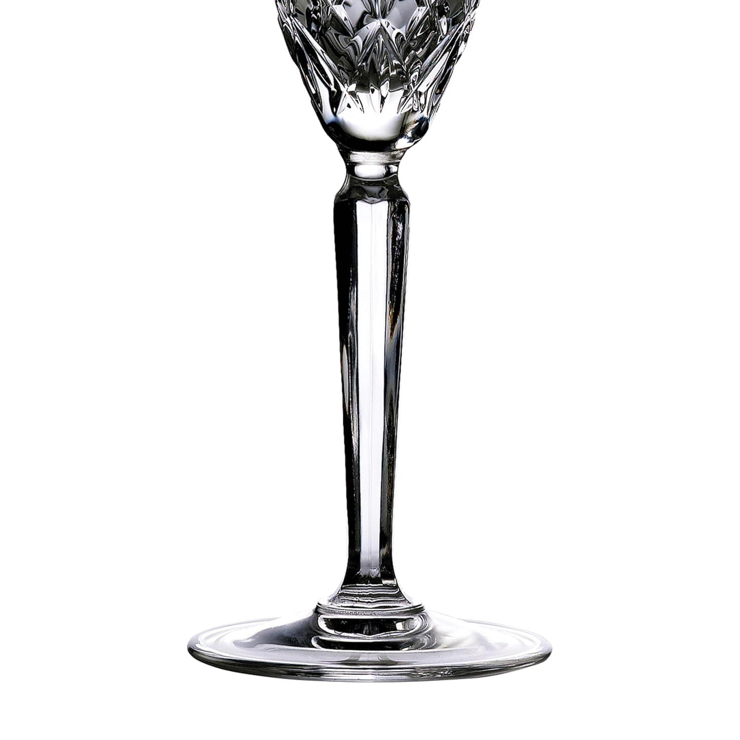 Maxwell Clear Crystal Cut Champagne Flute Set of Four