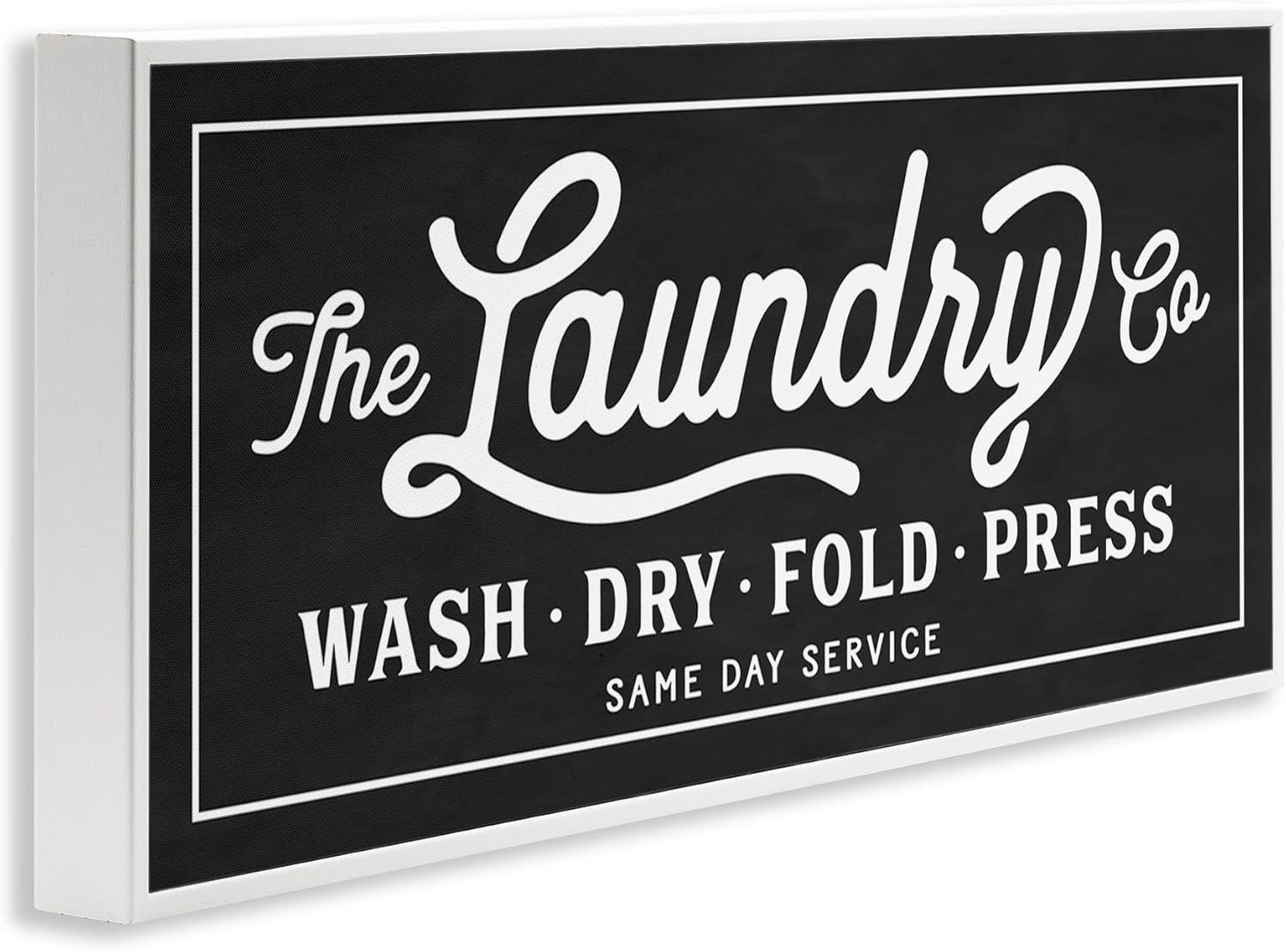 Stupell Industries Vintage Laundry Sign Cursive by Lettered And Lined - Graphic Art