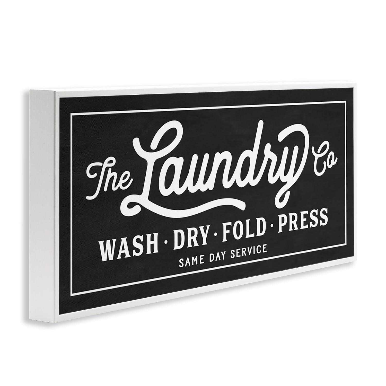 Stupell Industries Vintage Laundry Sign Cursive by Lettered And Lined - Graphic Art