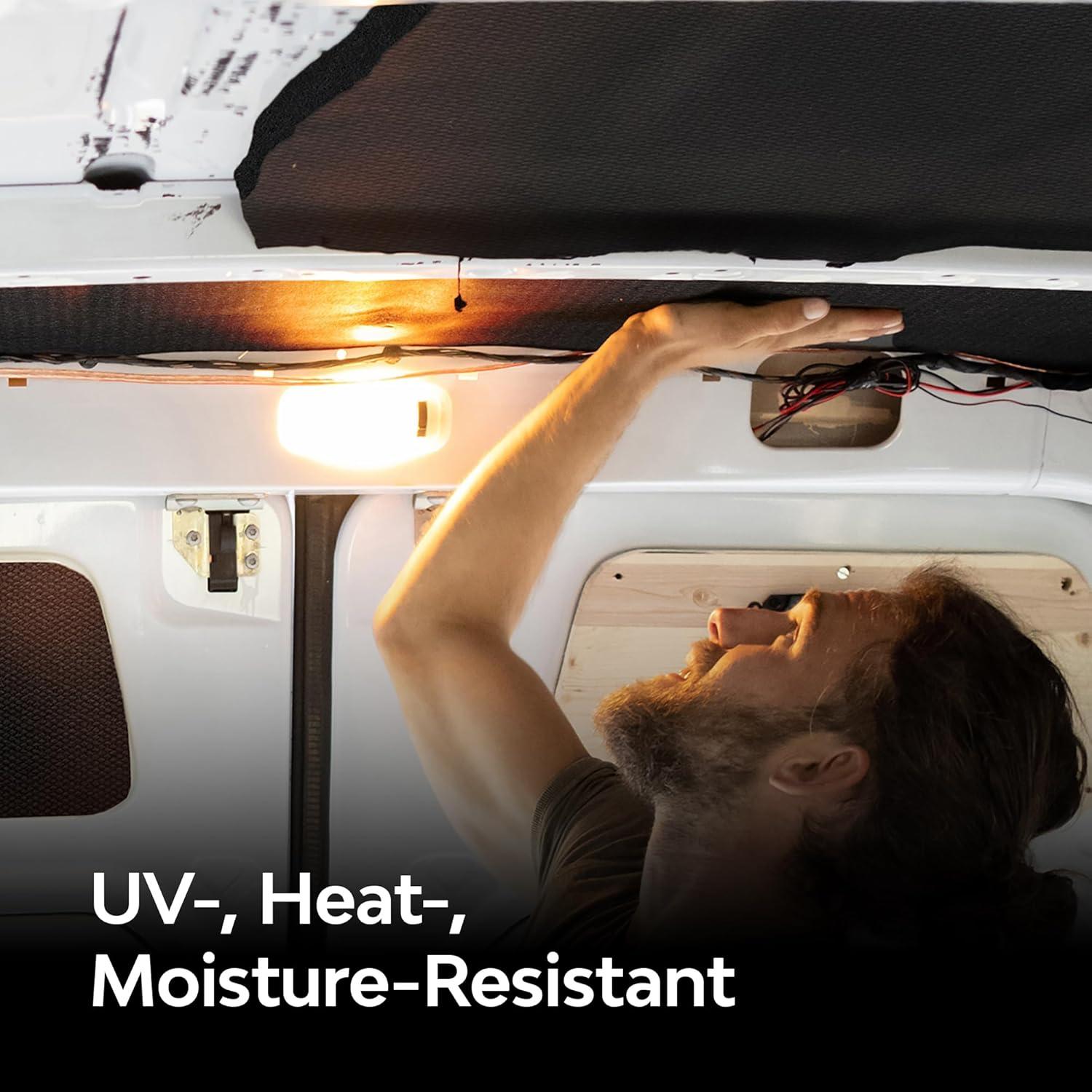 Dynamat DynaCore 1” Thick Lightweight Black Thermo-Acoustic Insulating Fiber for Cars, Trucks, Boats, RVs & More – Dissipates Sound & Absorbs Heat – 32" x 54" sheet, 12 sq ft of Coverage