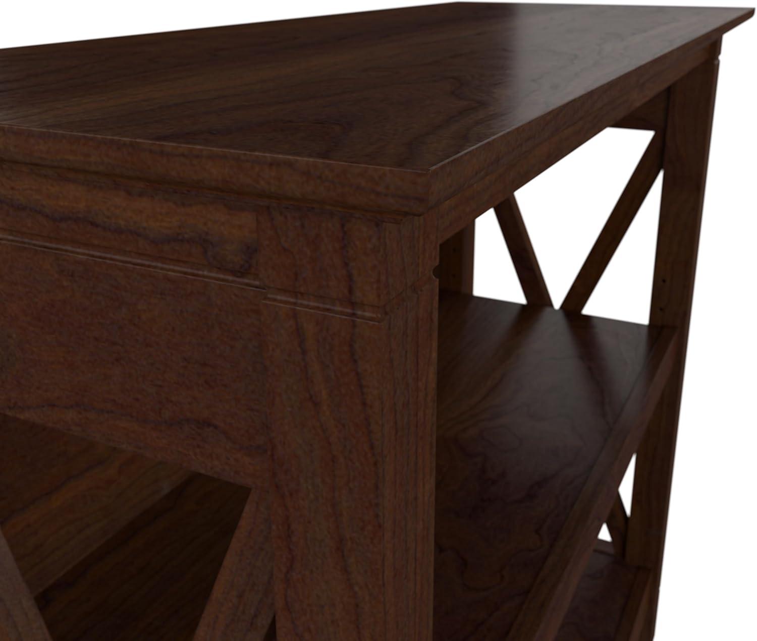 Key West Small 2 Shelf Bookcase in Bing Cherry - Engineered Wood