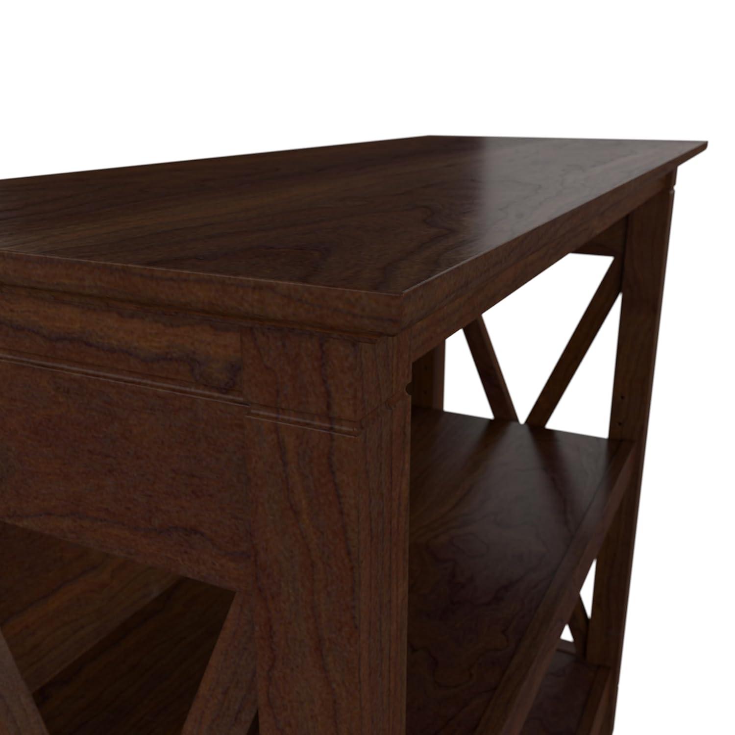 Key West Small 2 Shelf Bookcase in Bing Cherry - Engineered Wood