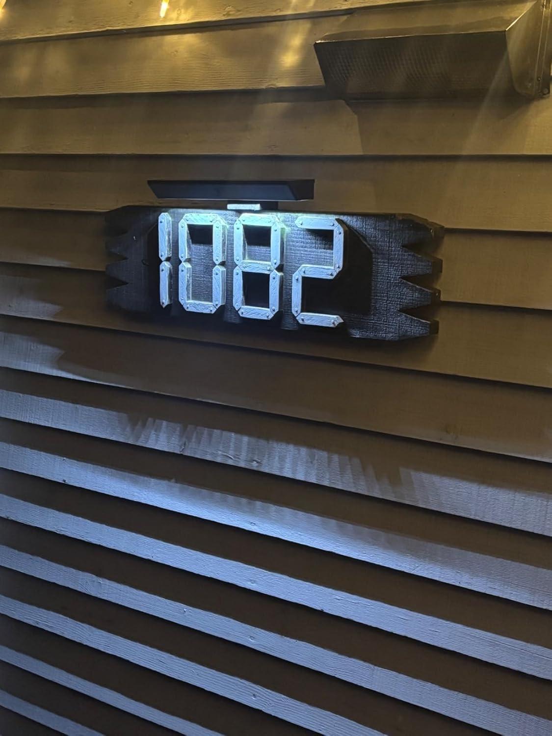 Warm White LED Solar Powered Outdoor Address Light