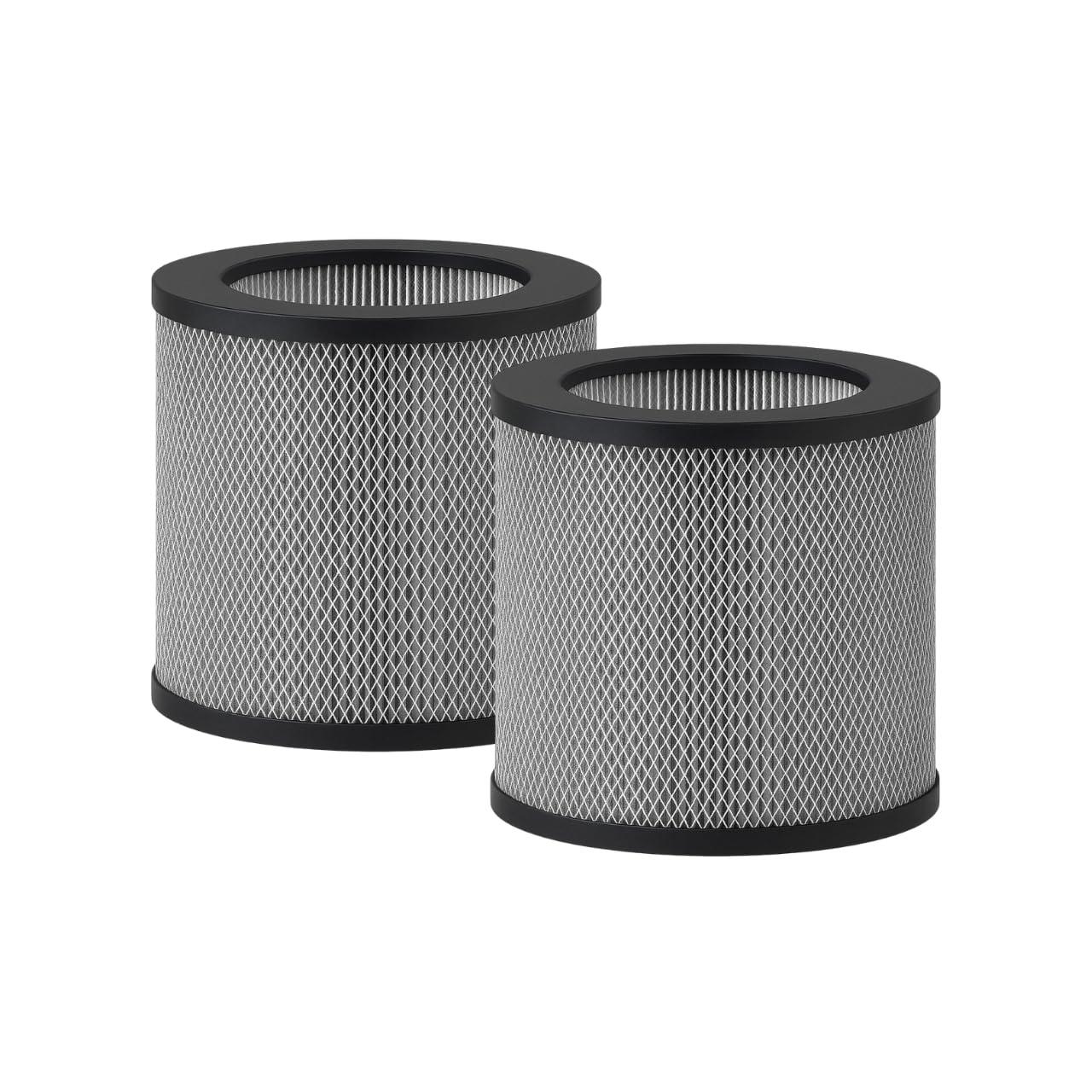 Nispira 3-in-1 True HEPA Activated Carbon Filter Replacement For Bissell MYair Personal Air Purifier 2780A 2780 27809, 2 Packs