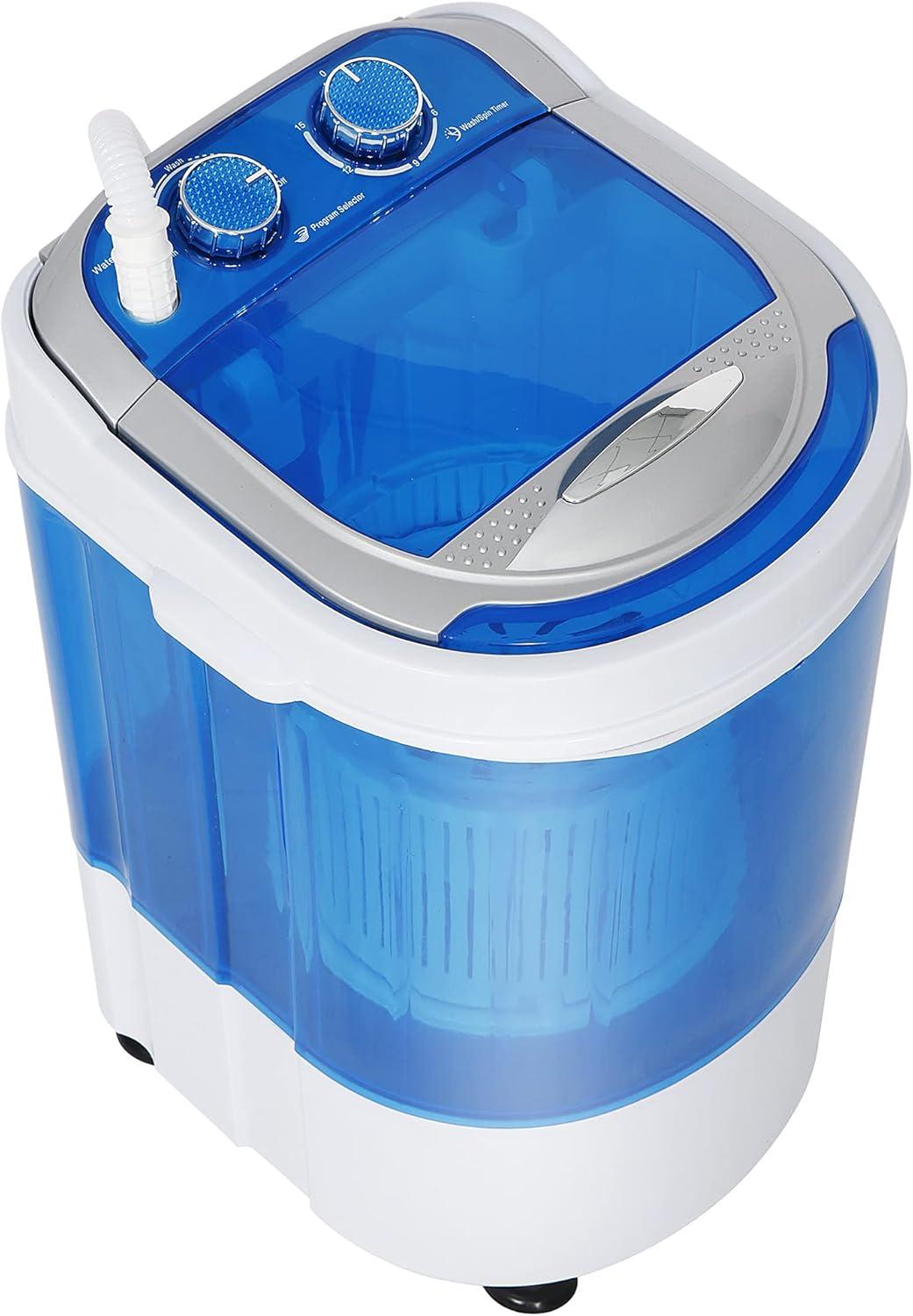 Portable Mini Washing Machine，Small Compact Laundry 4.4lbs Capacity Washer w/Spin Cycle Basket and Drain Hose Drum Washing Machine