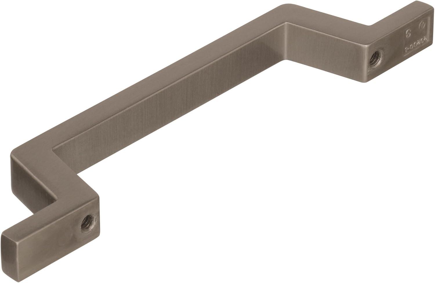 Brushed Nickel 5-1/2 Inch Modern Cabinet Pull