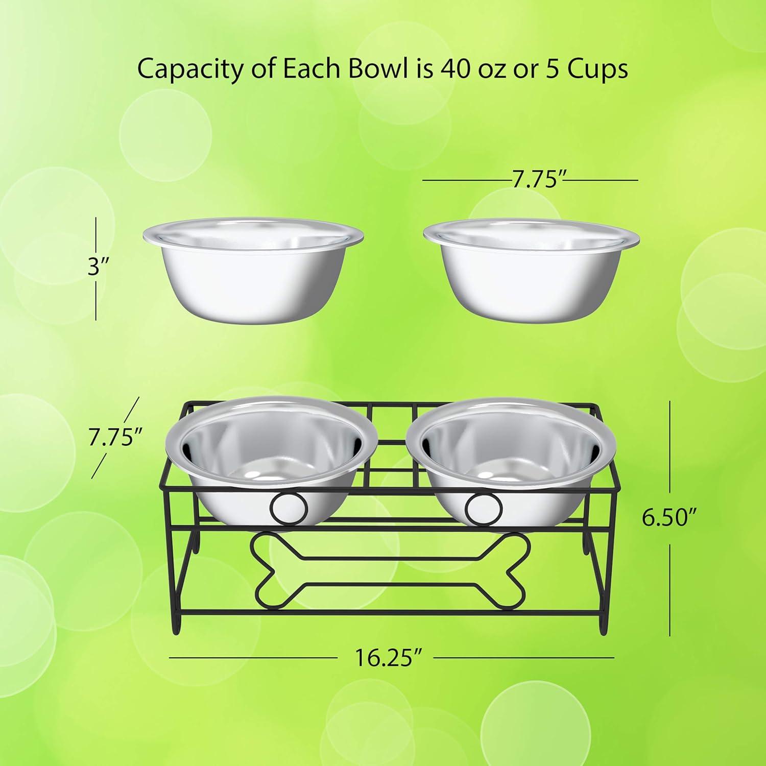 PETMAKER Elevated Dog Feeder with Two 40oz Bowls