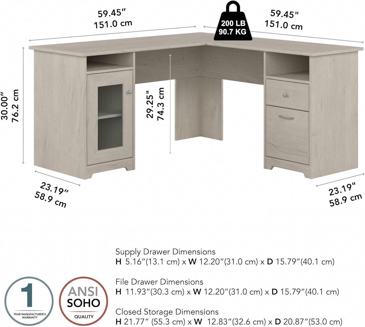 Shelonda L-Shaped Executive Desk