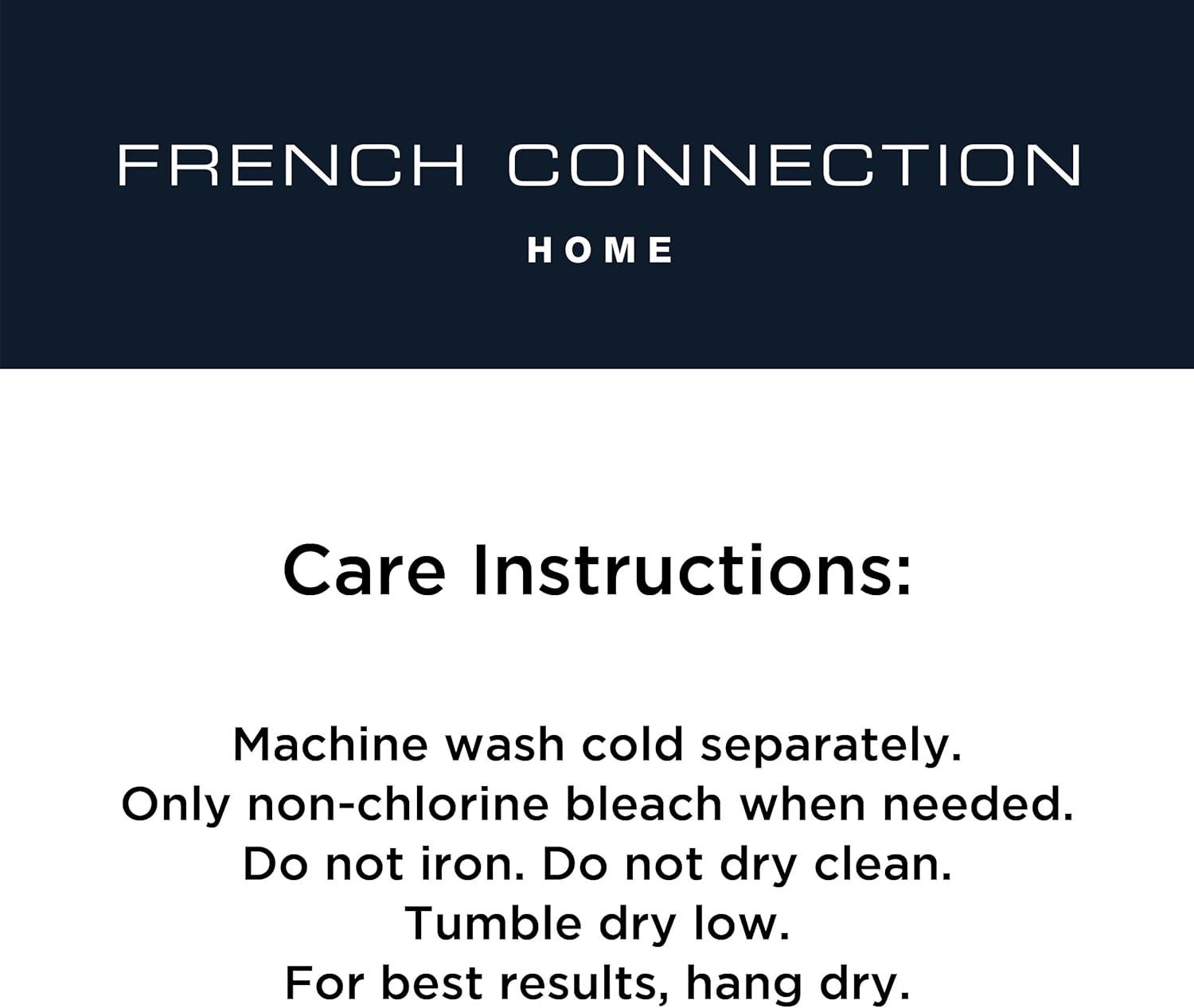 French Connection French Connection Safira Fringe Cotton 2 Piece Bath Rug Set