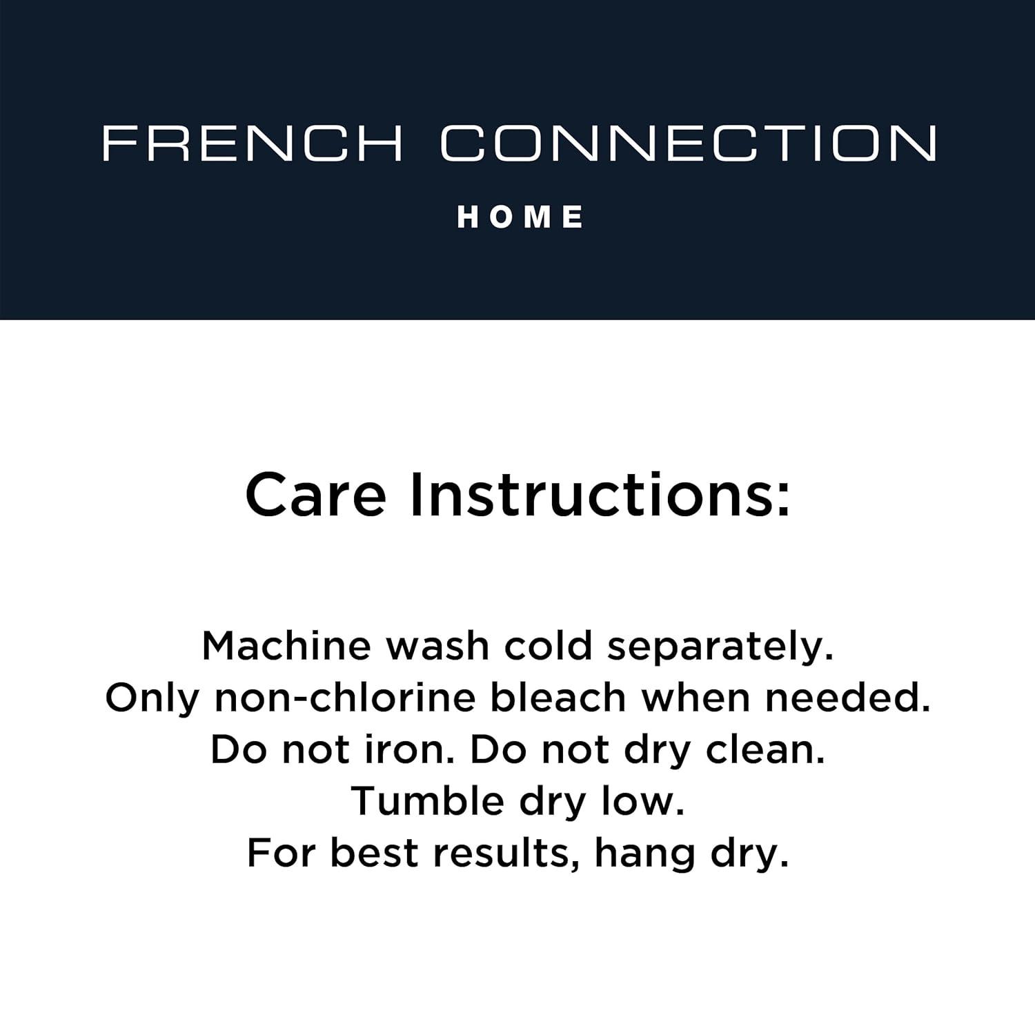 French Connection French Connection Safira Fringe Cotton 2 Piece Bath Rug Set