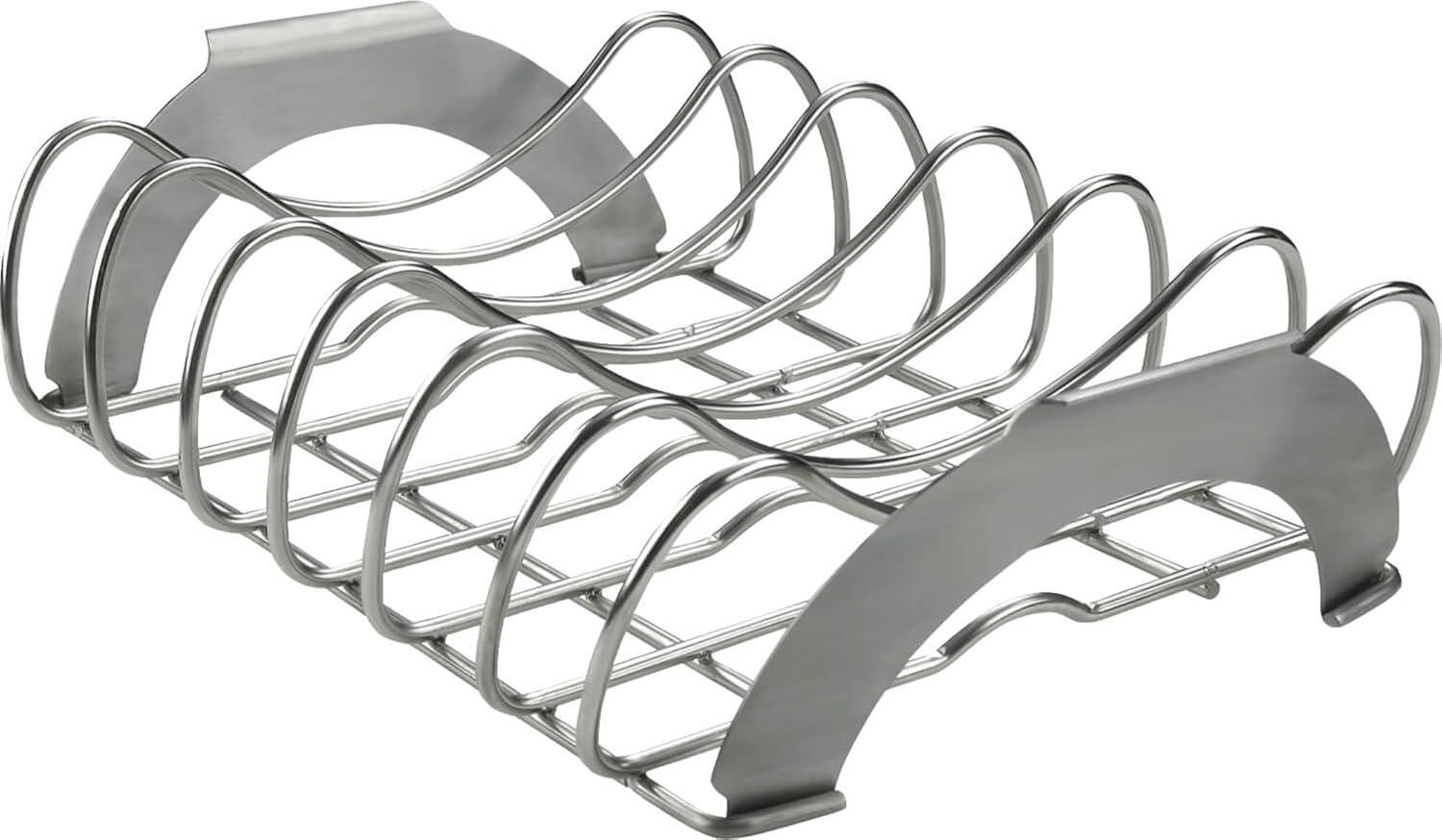 Stainless Steel Rib and Roast Rack with Handles