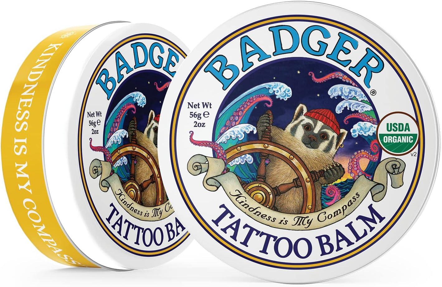Badger Tattoo Balm, Coconut & Tamanu, 2 oz