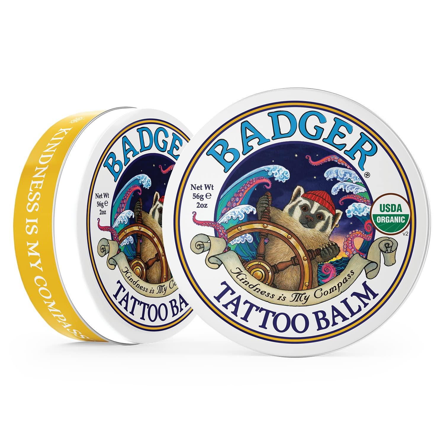 Badger Tattoo Balm, Coconut & Tamanu, 2 oz