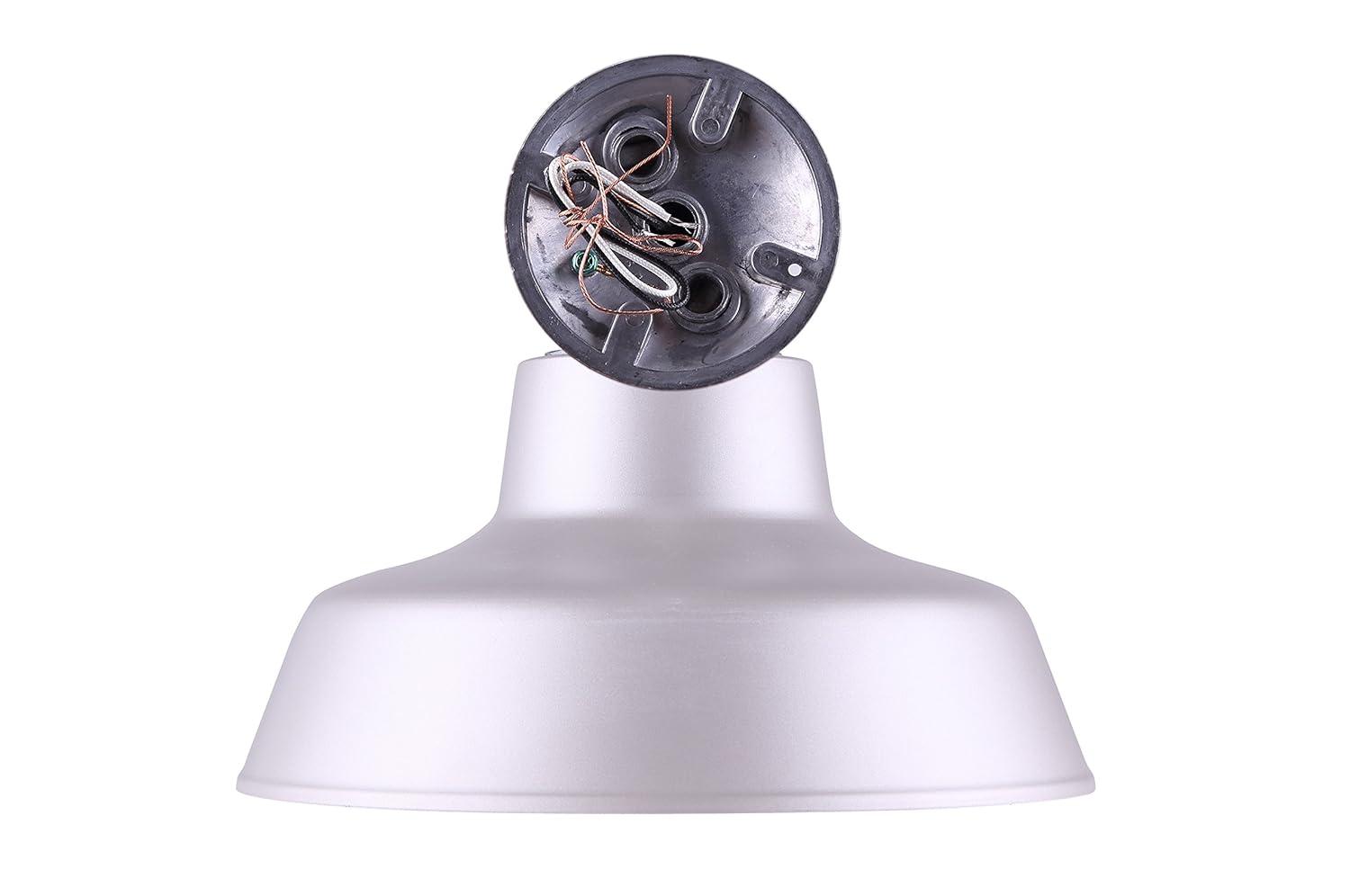 Canarm BL14CWS All Weather 1-Bulb Ceiling or Wall Mount All Weather Light with Clear Glass Globe, Grey Medium