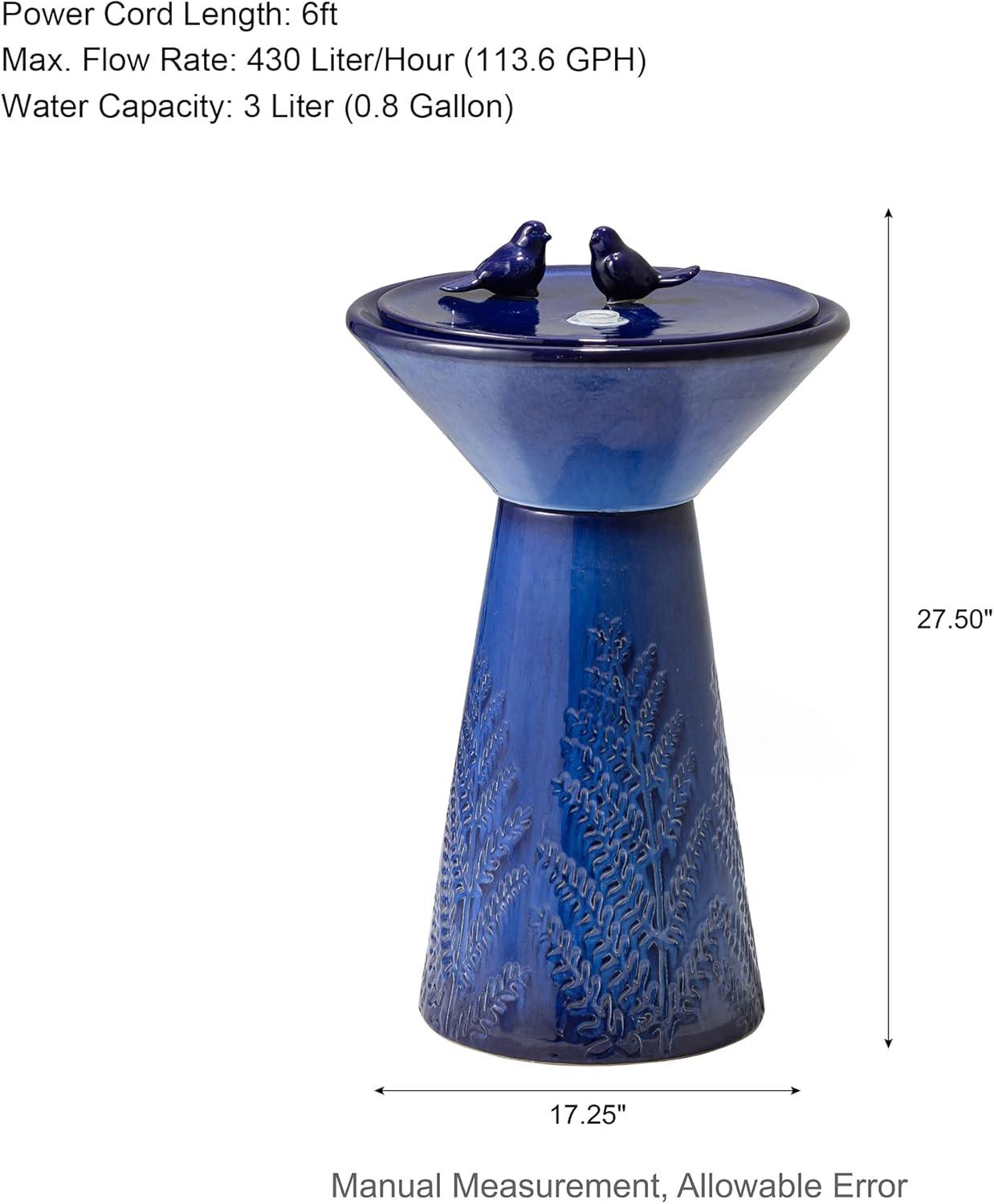 Kelly Clarkson Home Loulou Weather Resistant Bowl & Stand Fountain with Light