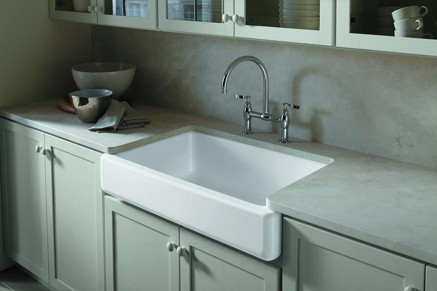 Whitehaven® Self-Trimming 36" L x 22" W Farmhouse Kitchen Sink