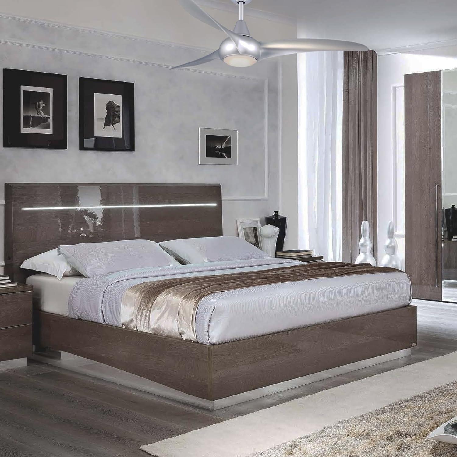 52" Wave 3 - Blade LED Propeller Ceiling Fan with Remote Control and Light Kit Included