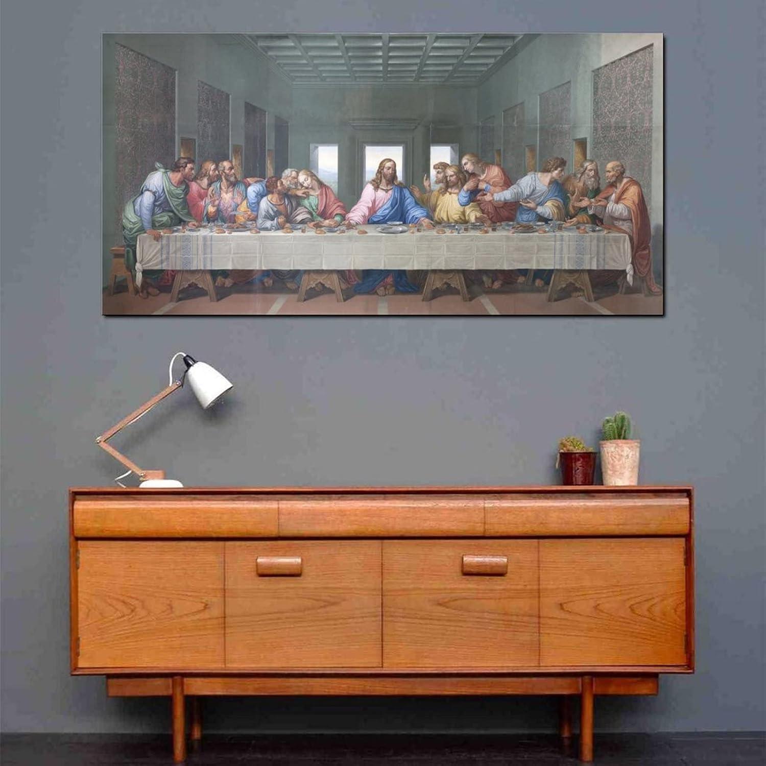 SYDposter The Last Supper Christian Wall Decor Christian Art Jesus Decor Jesus Wall Decor Religious Picture Leonardo Da Vinci Last Supper Wall Art Christian Canvas Wall Art for Dining Room10*18