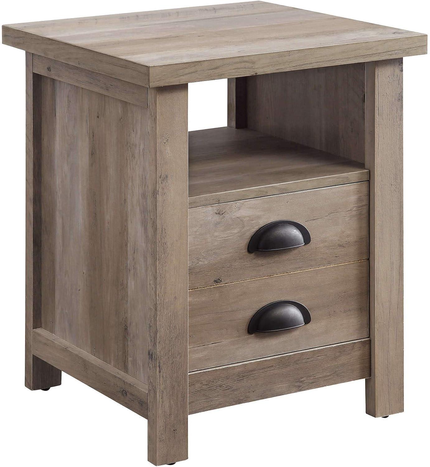 Better Homes & Gardens Granary Modern Farmhouse End Table, Rustic Gray