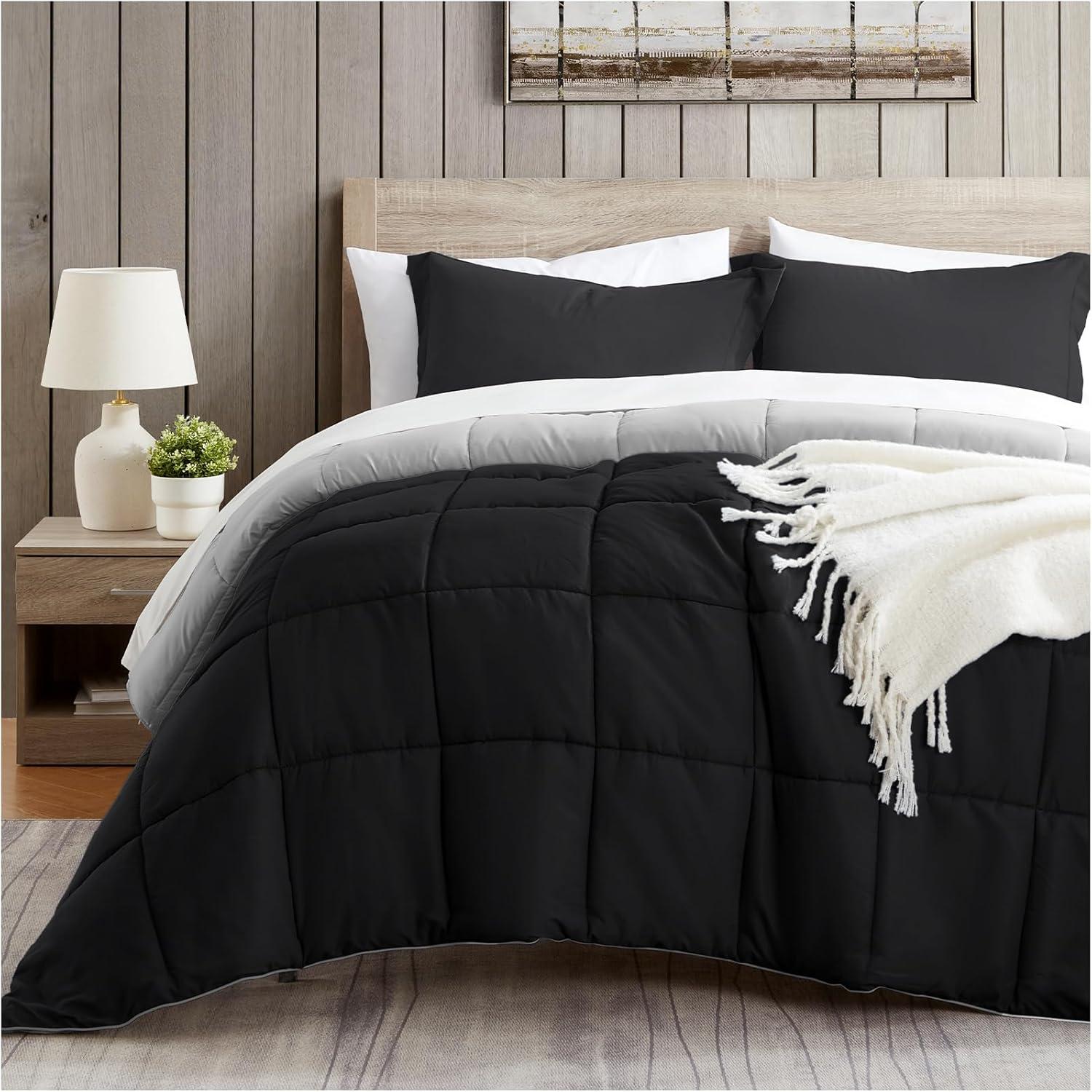 3-Piece Microfiber/Polyester Comforter Set