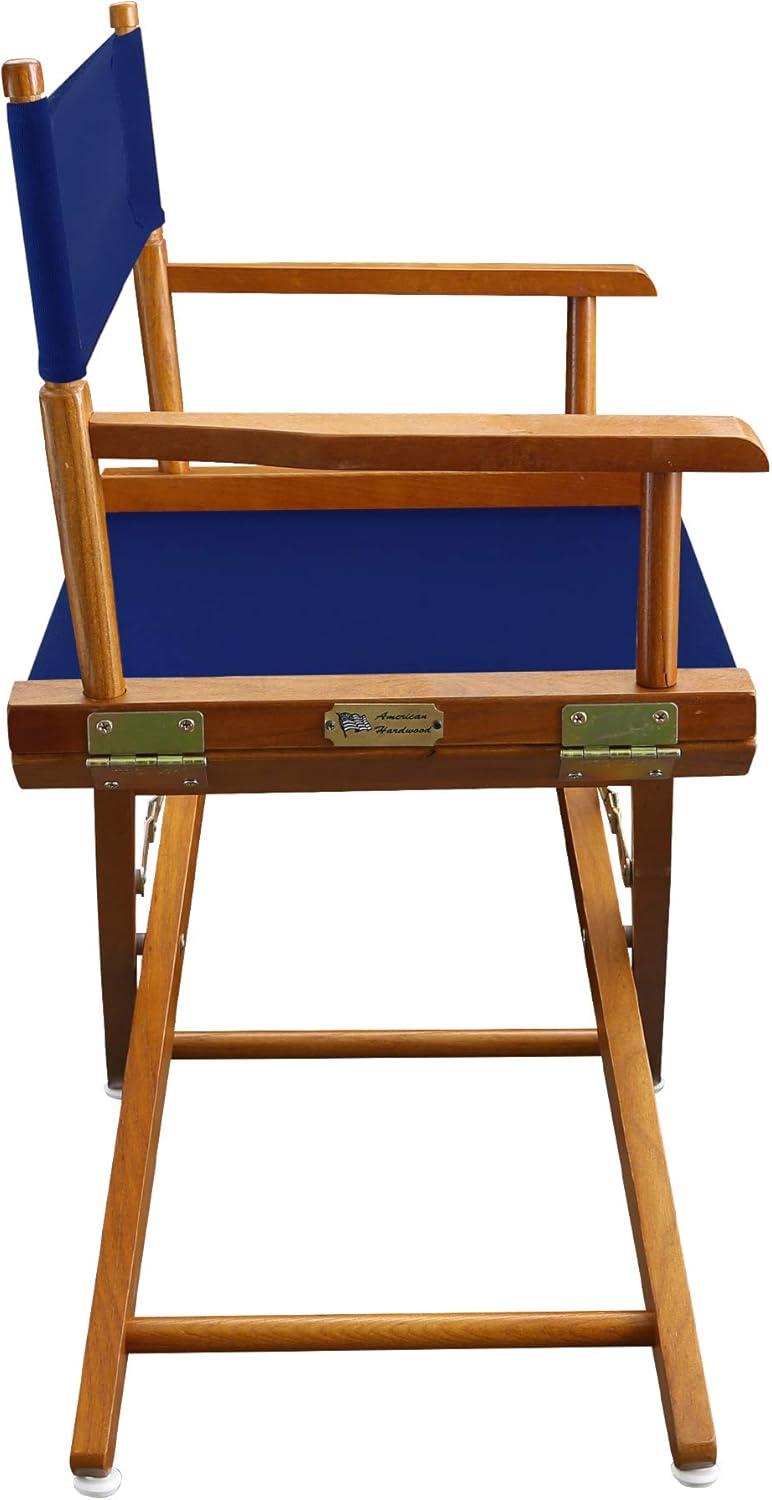 Casual Home Extra-Wide Premium 18" Directors Chair Mission Oak Frame W/Royal Blue Color Cover