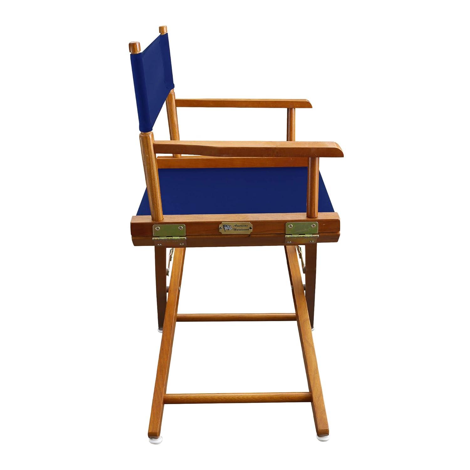 Casual Home Extra-Wide Premium 18" Directors Chair Mission Oak Frame W/Royal Blue Color Cover