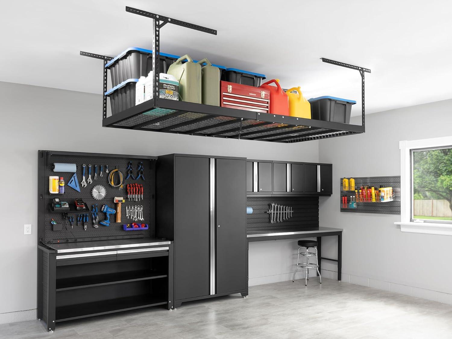 NewAge Products VersaRac Pro 4 ft. x 8 ft. Adjustable Overhead Storage Rack