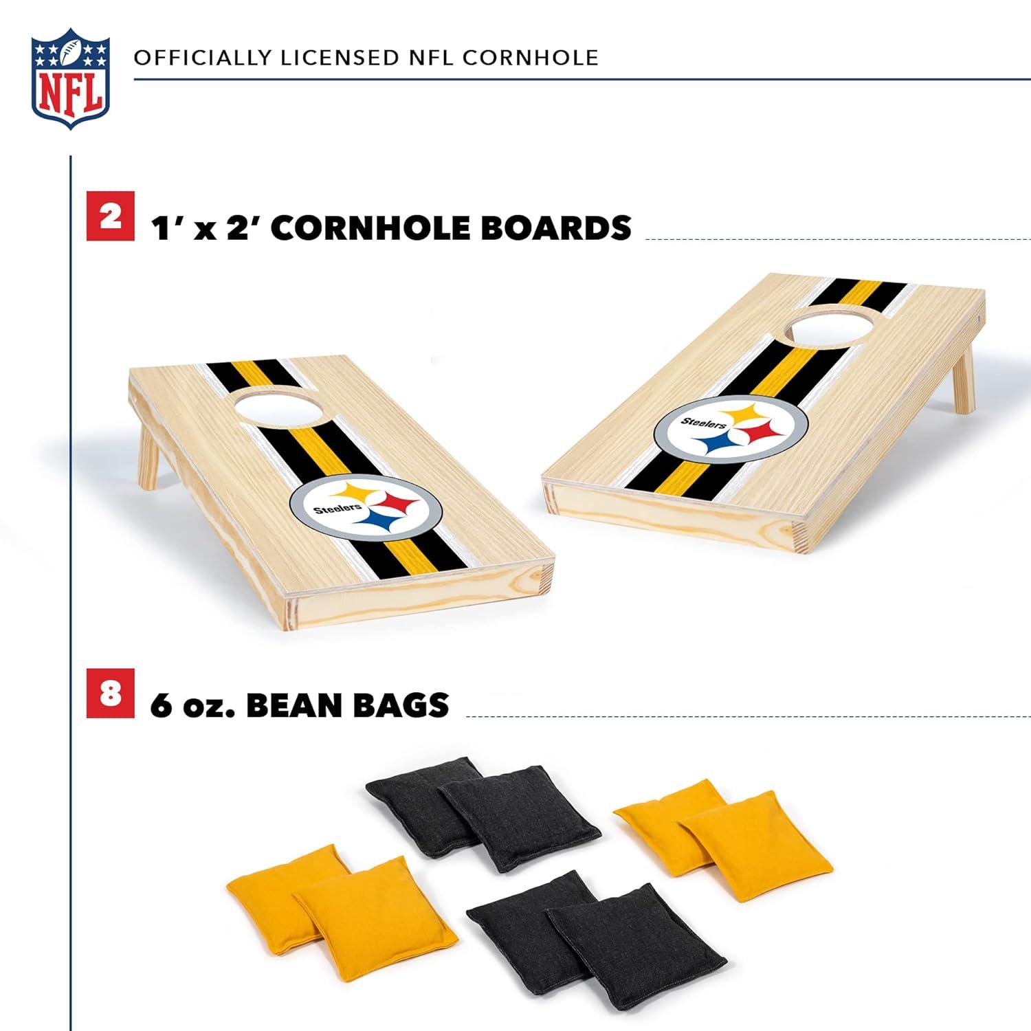 NFL Pittsburgh Steelers 1'x2' Wood Cornhole Set