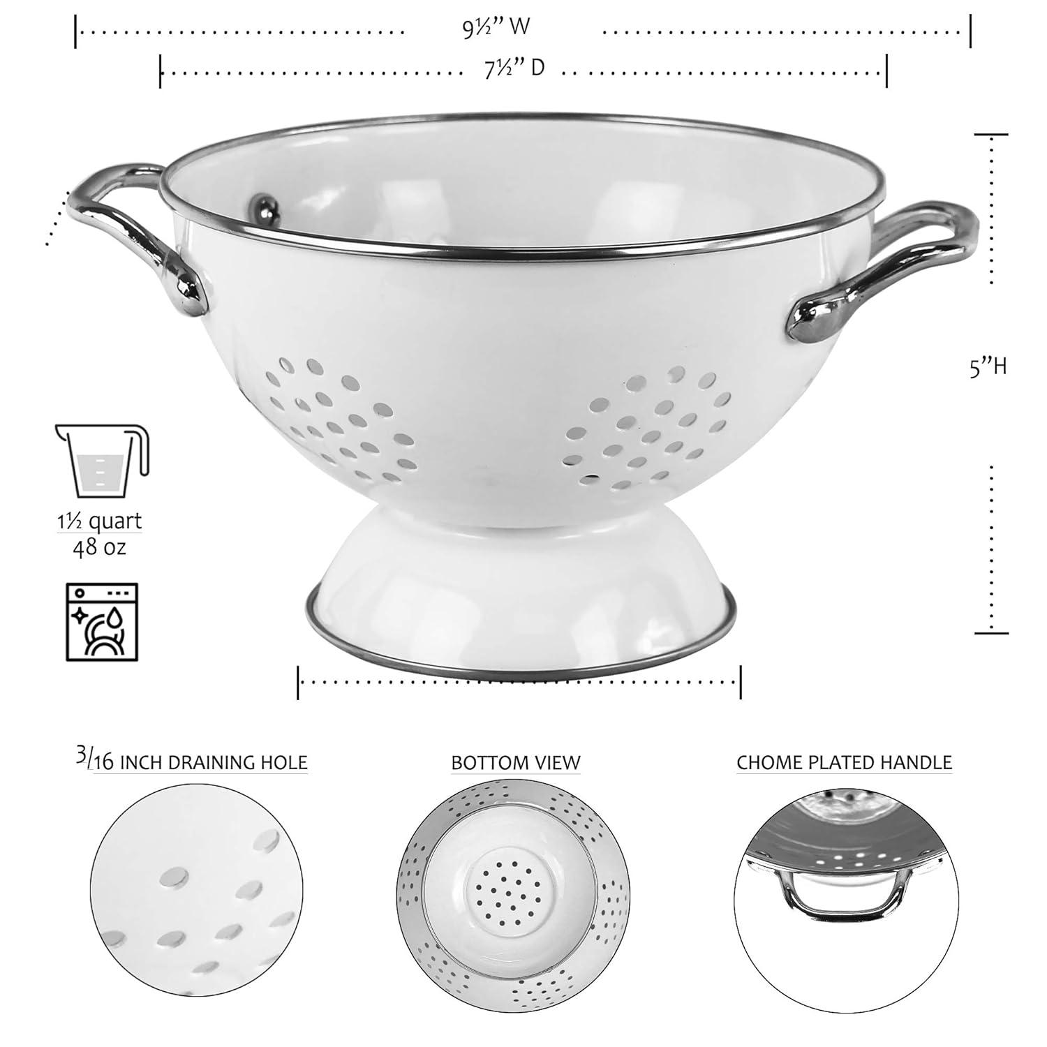 Calypso Basics 1.5qt Colander  Turquoise