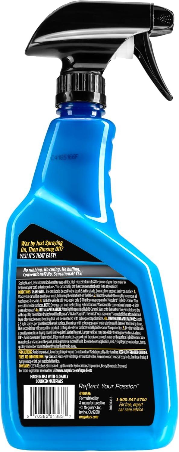 Meguiar's Hybrid Ceramic Wax – Easy to Use Ceramic Wax Protection - G190526SRP, 26 oz