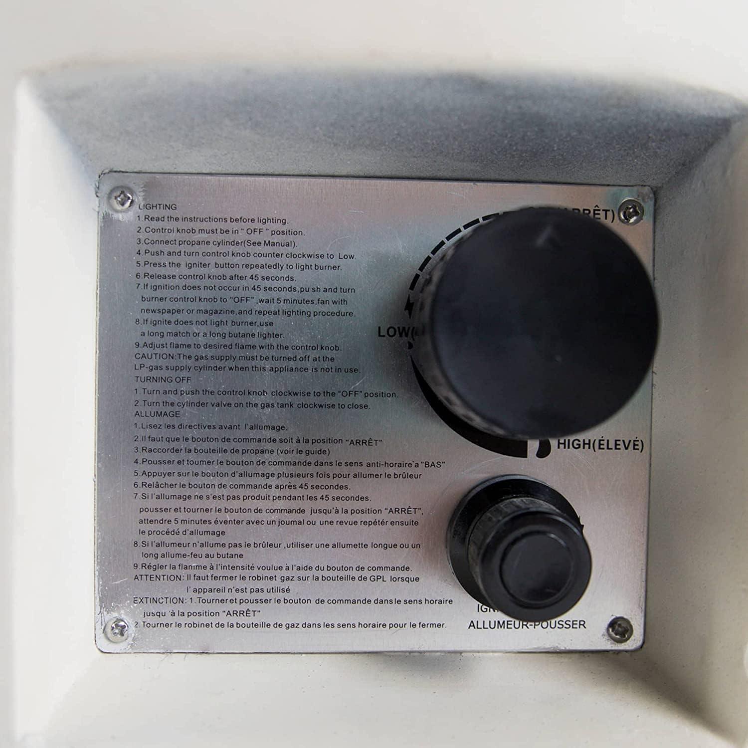 Bluegrass Living Bluegrass Living 26 Inch Carlisle MGO Propane Fire Pit Table Glass Beads & Cover-Model# HF26900AA