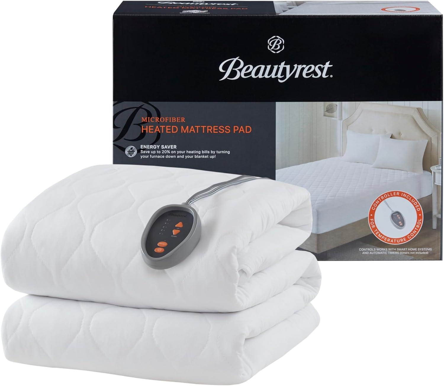 Beautyrest Cotton Blend Heated Mattress Pad