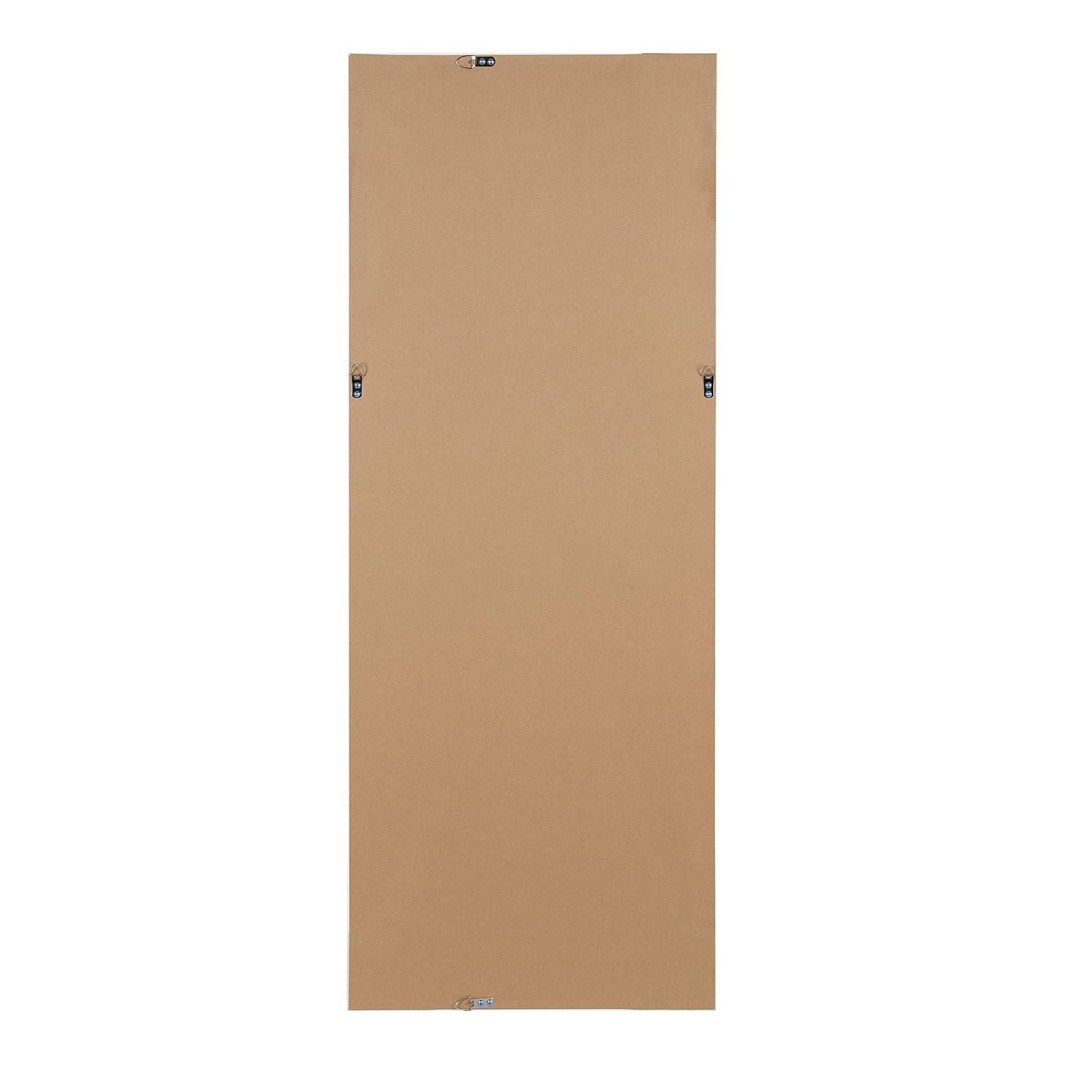 19.5" x 51.5" Bosc Full Length Wall Mirror White - DesignOvation: Modern Rectangle, No Assembly Required