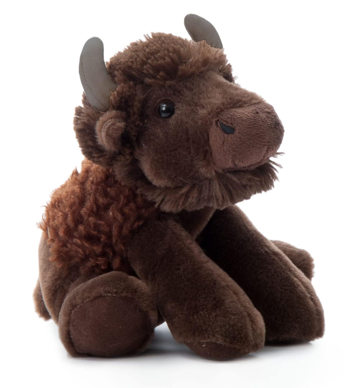 The Petting Zoo Floppy Bison Stuffed Animal Plushie, Gifts for Kids, Wild Onez Wildlife Animals, Bison Plush Toy 9 inches