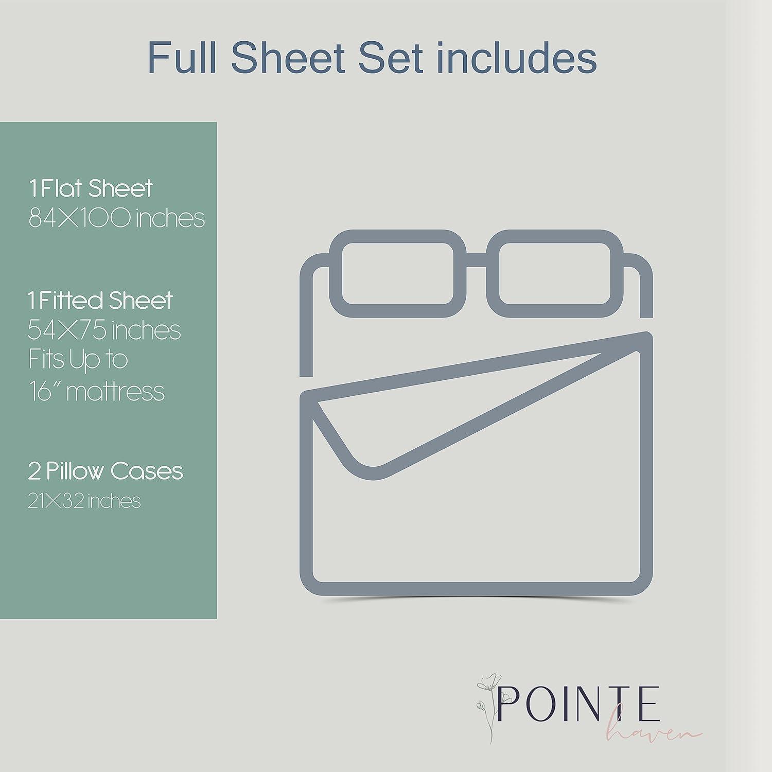 Pointehaven Heavy Weight 100% Cotton Printed or Solid 170 GSM Flannel Sheet Set