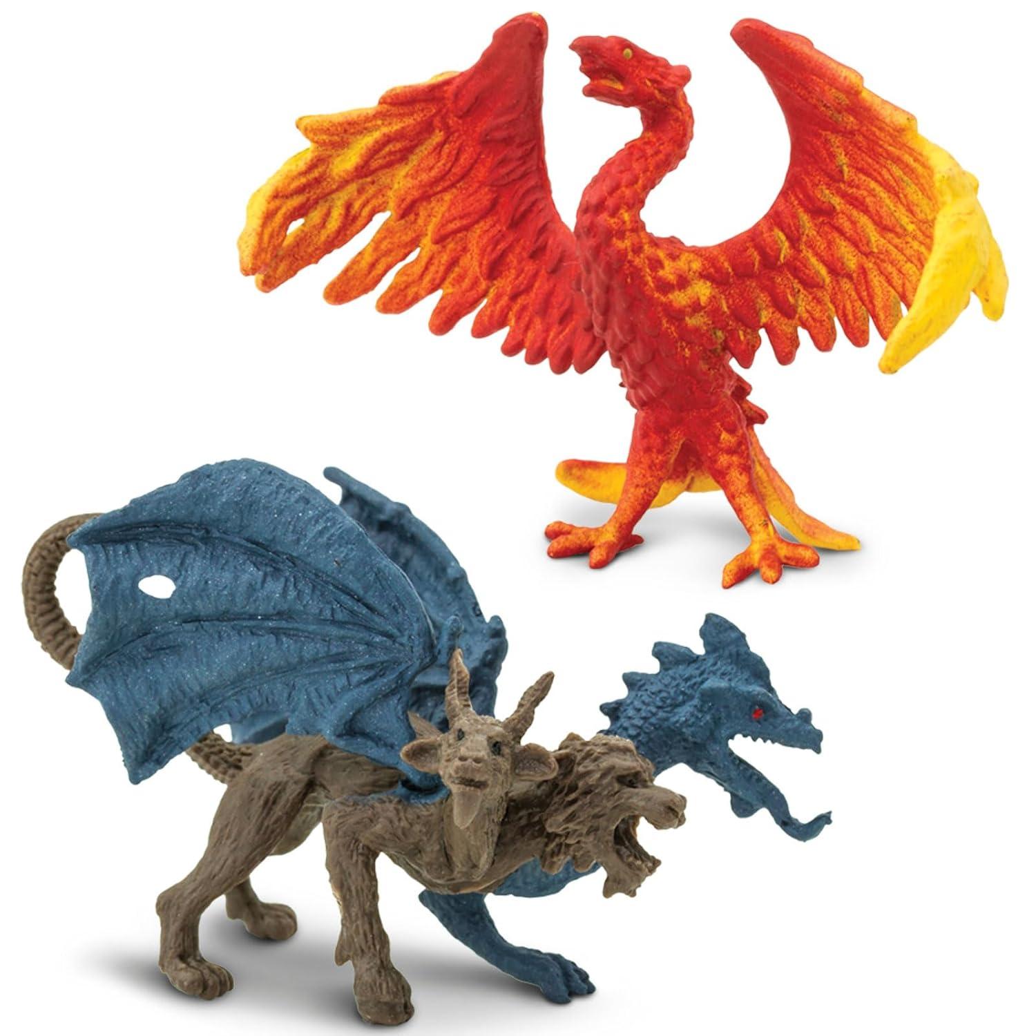Safari Ltd. Mythical Realm TOOB - 8 Mini Figurines: Chimera, Griffin, Phoenix, Unicorn, Sea Dragon, Minotaur, Poseidon, & Mermaid - Mythology Educational Toy Figures for Boys, Girls & Kids Ages 3+