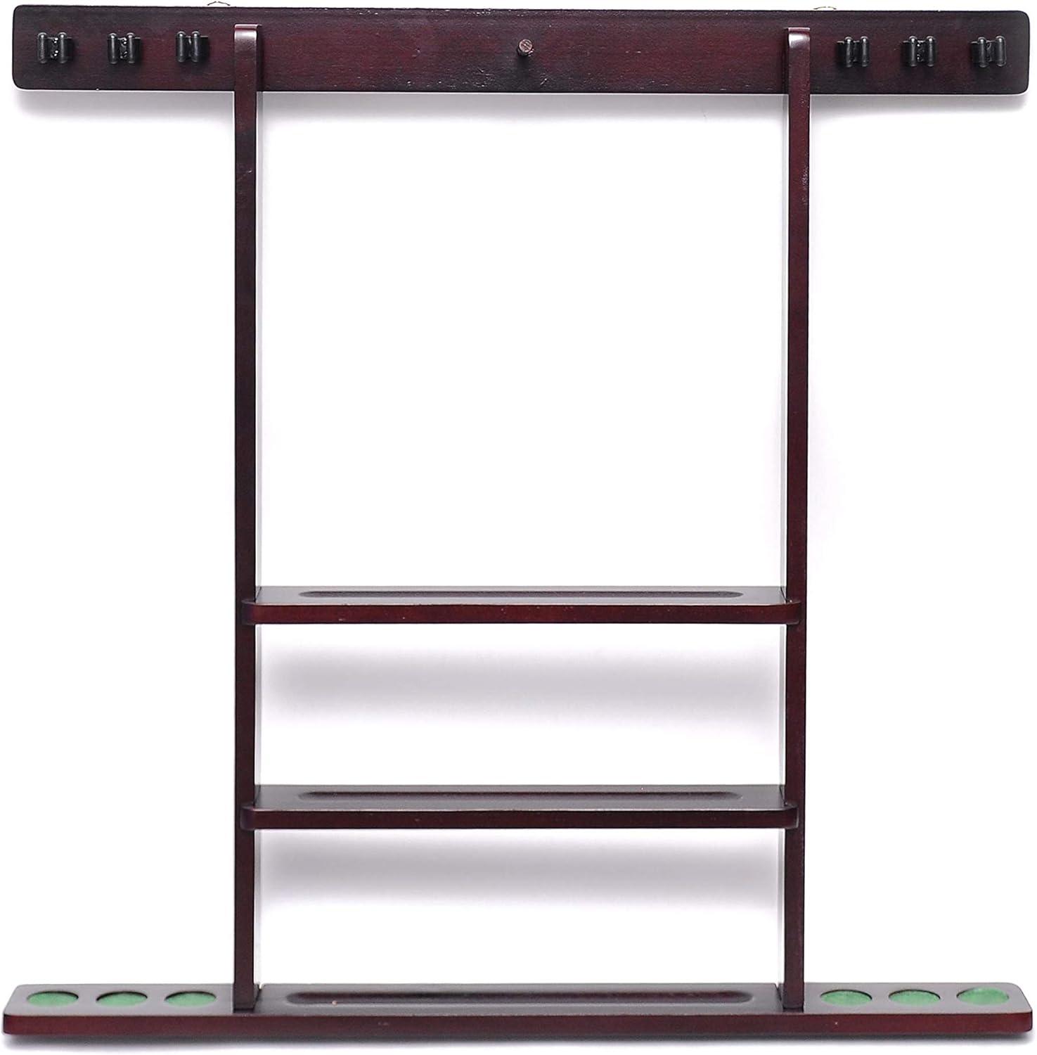 6 Pool Cue Rack - Billiard Stick Wall Rack Billiards Pool Cue Rack, (Multiple Colors Available)