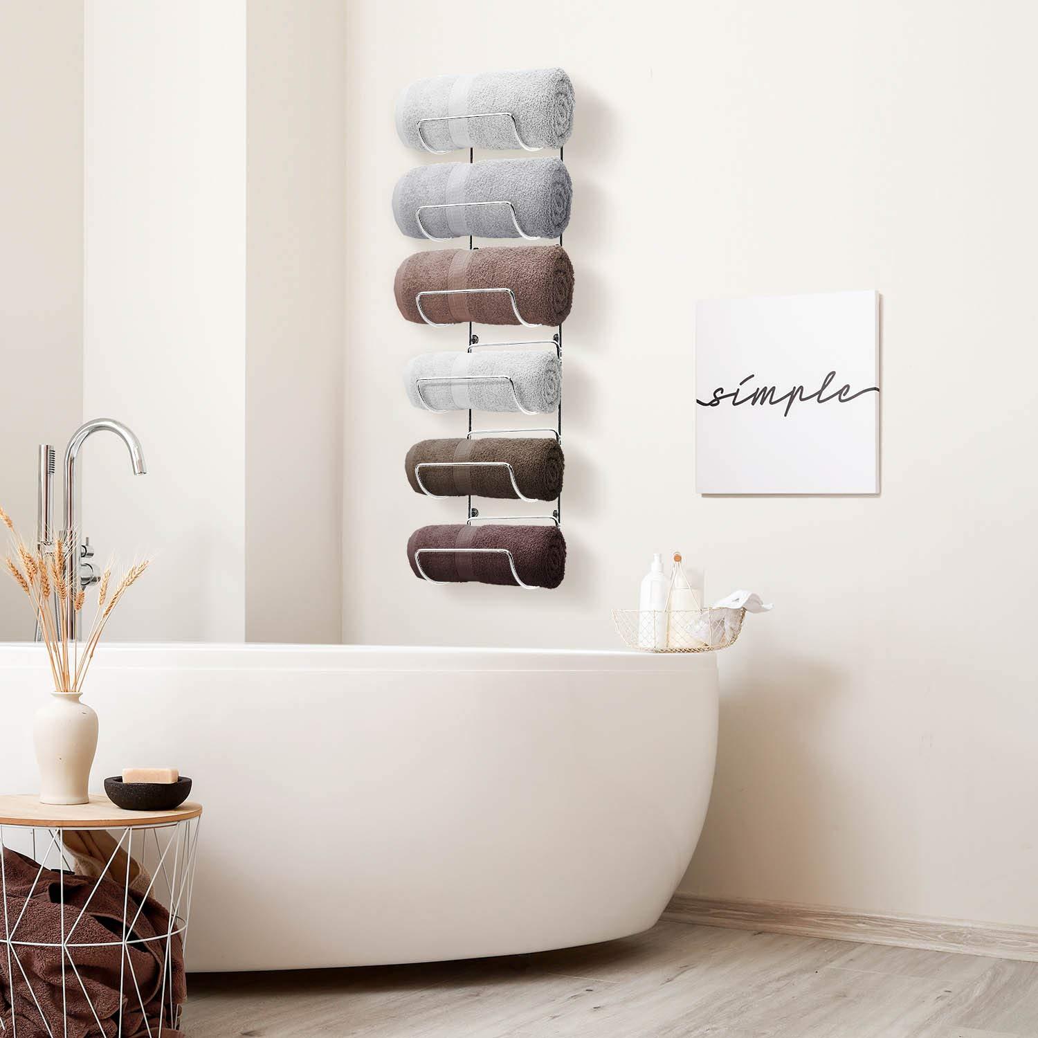 Sorbus 6-Tier Wall Mounted Metal Towel Rack