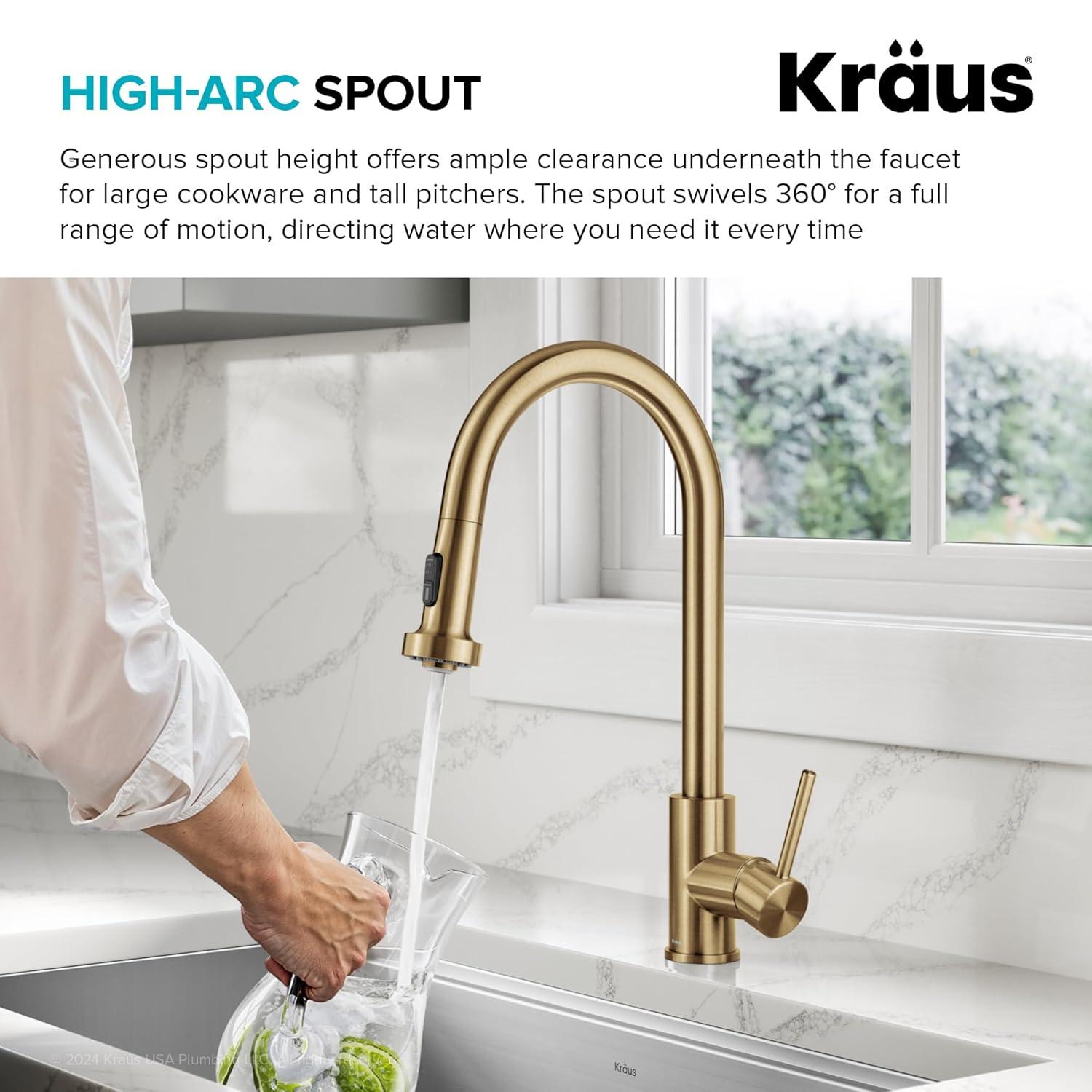 KRAUS Bolden 2-Function Single Handle Pull Down Kitchen Faucet