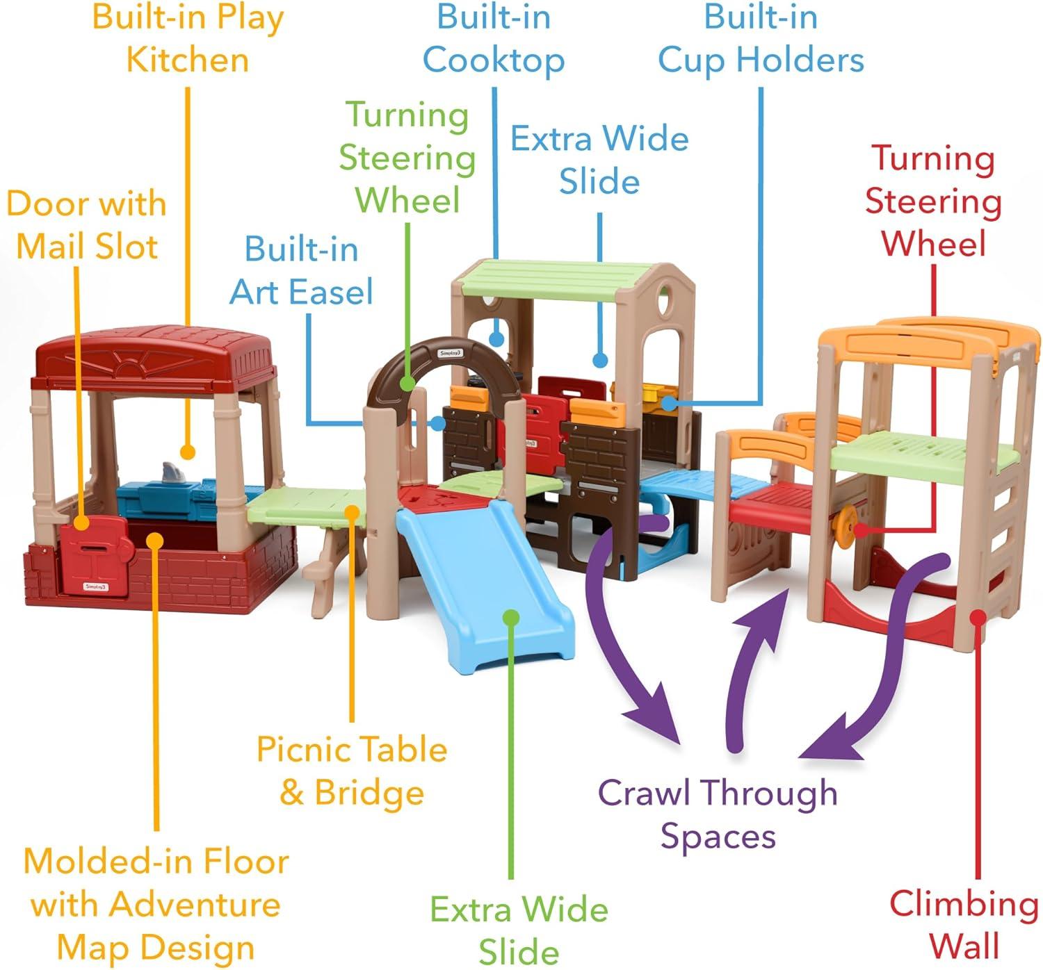 Simplay3 Young Explorers Indoor / Outdoor 4 Piece Modular Play System (4 Boxes) Dome Climber