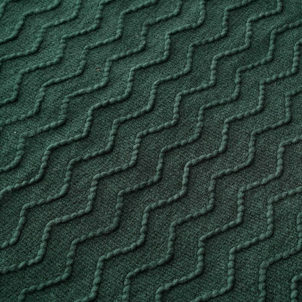 Battilo Home Throw Blanket for Couch, Textured Soft Throw Blankets, Decorative Knitted Blanket for Home Living Room Decor, 50"x60"