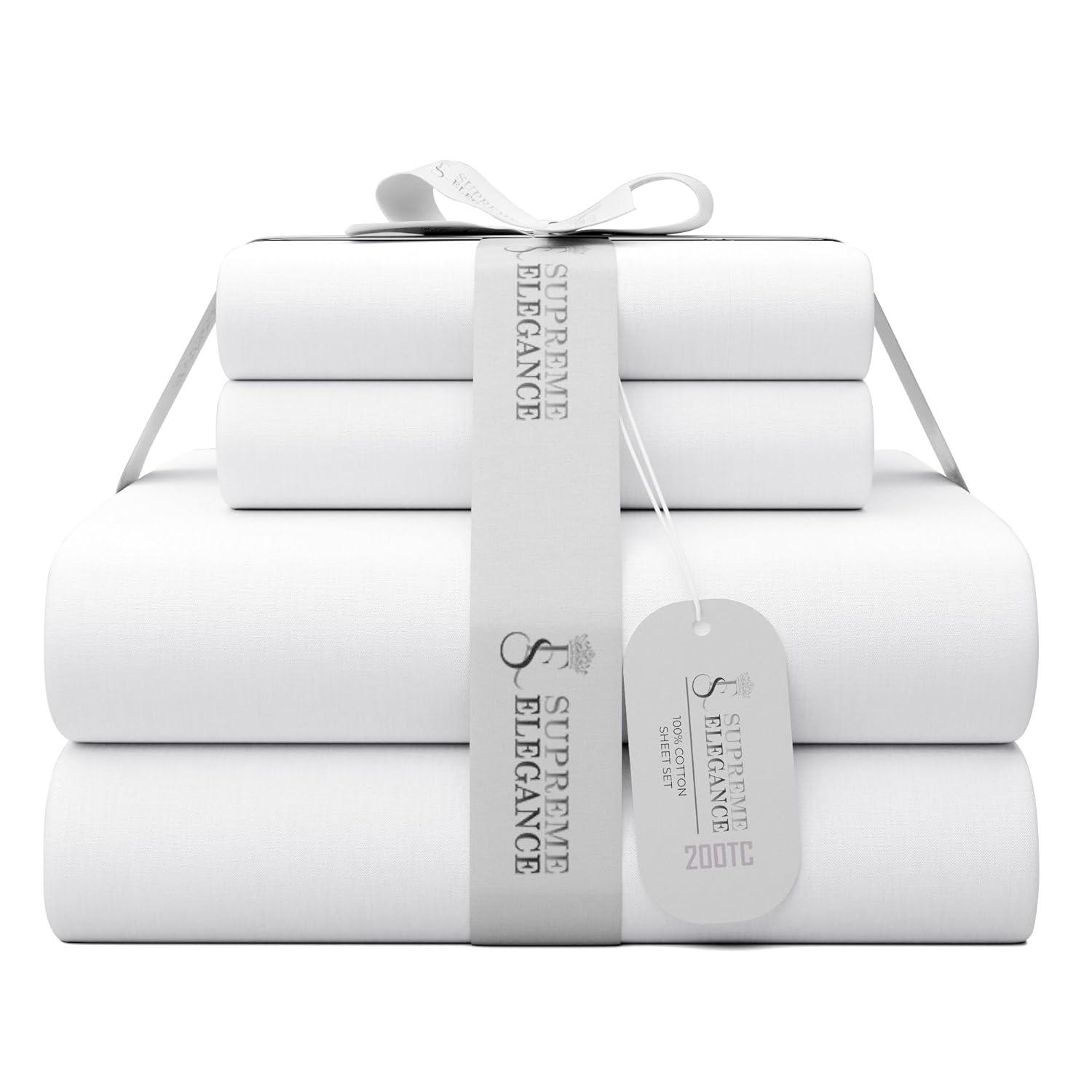 Color Sense 100% Cotton Lightweight Percale Weave Sheet Set