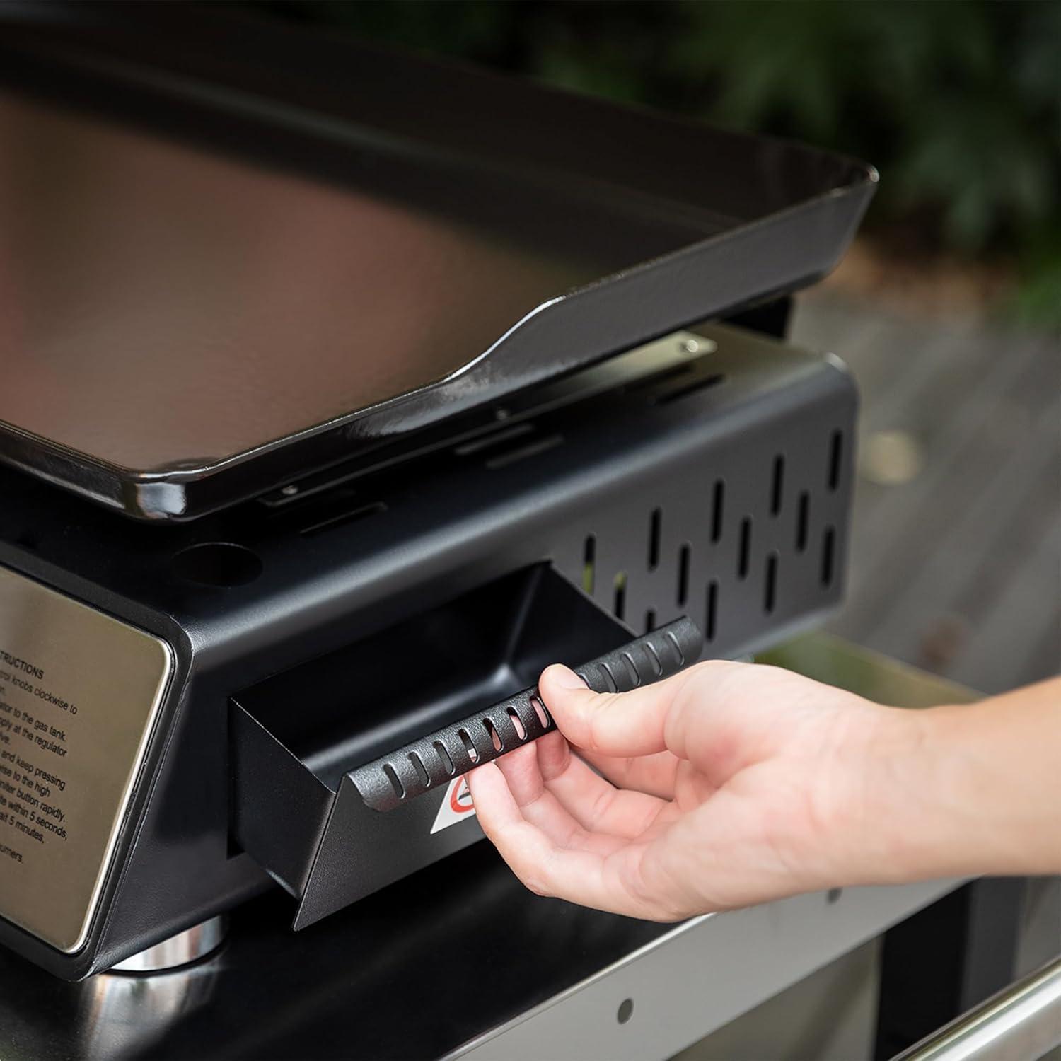 Royal Gourmet 3-Burner Portable Gas Grill Griddle with Top Hard Cover