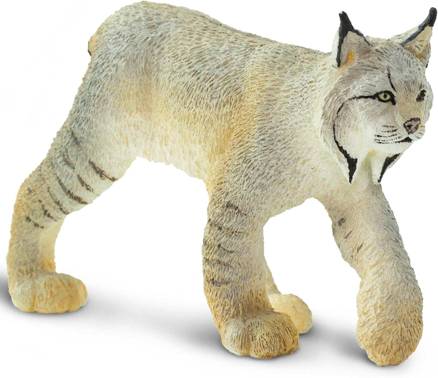 Safari Ltd. Lynx Figurine - Lifelike 3.5" Model Figure - Educational Toy for Boys, Girls, and Kids Ages 3+
