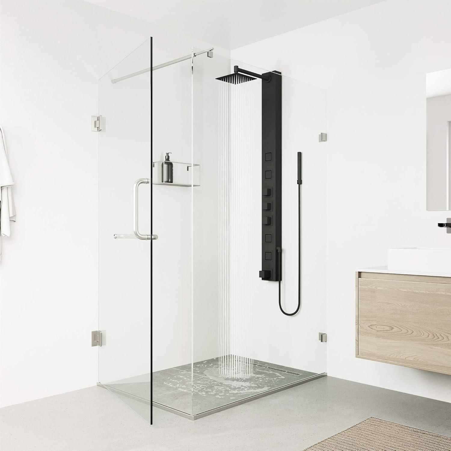 Bowery 58" H X 5" W 4-Jet Shower System &Tub Filler with Hand Shower Wand and Adjustable Shower Head