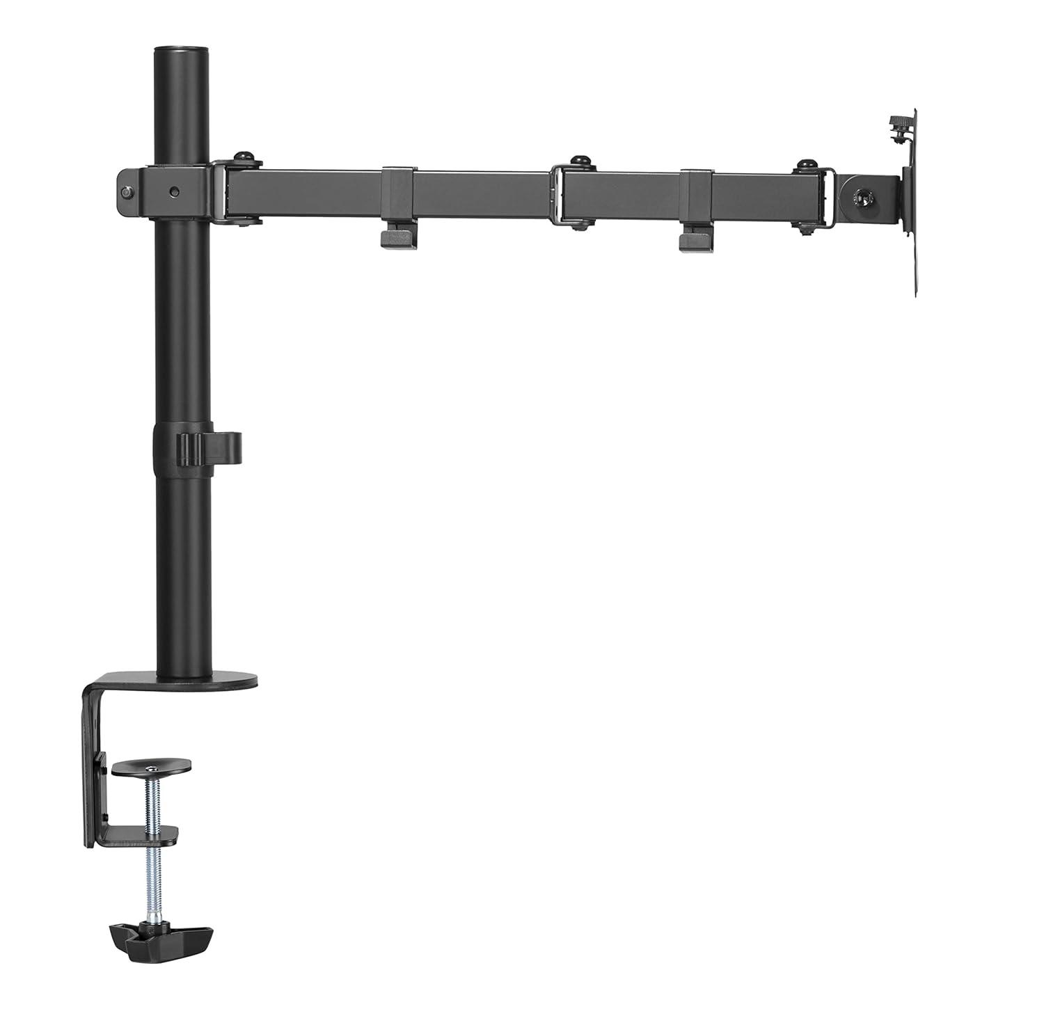 Amer Black Steel Single Monitor Articulating Arm Mount