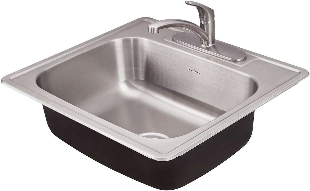 Colony 15'' L Drop-In Single Bowl Stainless Steel Kitchen Sink